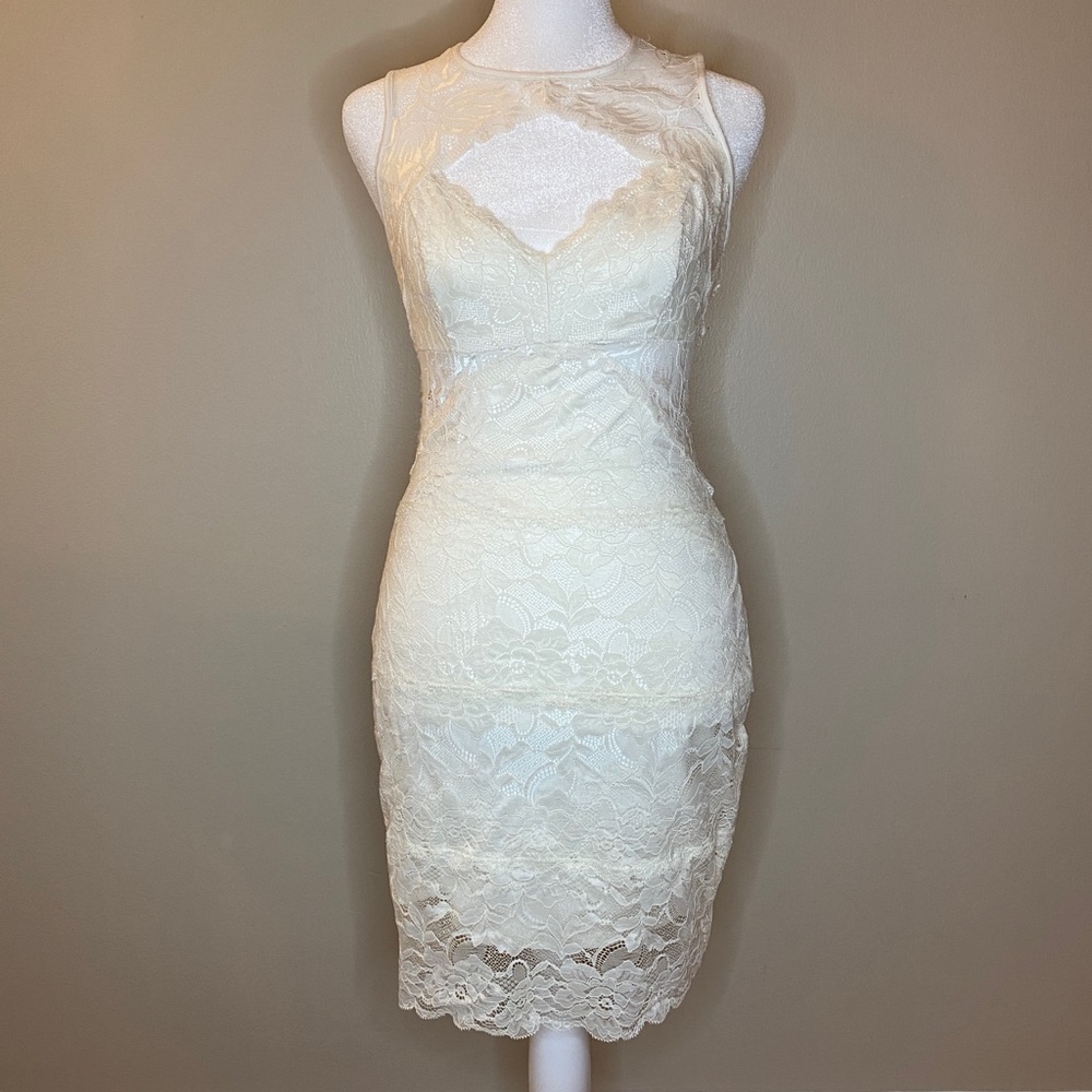 Guess White Lace Dress